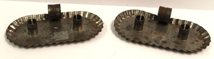 Pair of miniature windowsill taper candlestick holders - possibly Shaker? - 5 1/2"x3"
