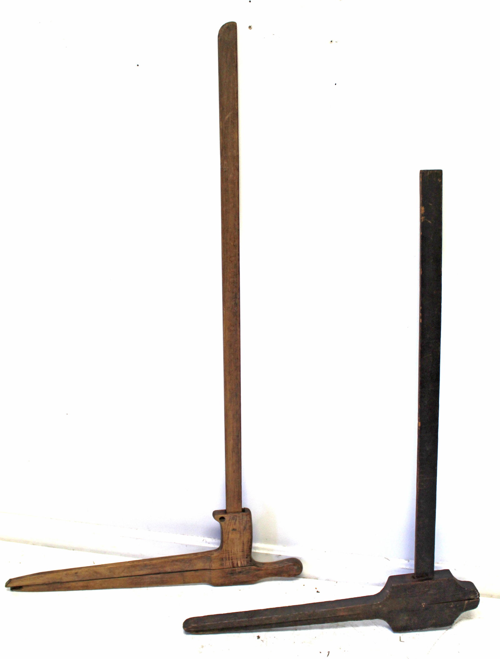 Lot of 2 antique lumber measures for logs - 49"x25" & 40"x25": Lot of 2 antique lumber measures for logs - 49"x25" & 40"x25"