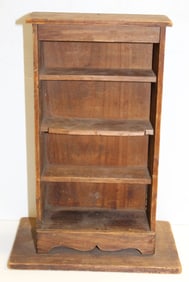 Miniature open cupboard w 4 shelves - 12" tall x 8 1/2" wide x 5 1/4" deep