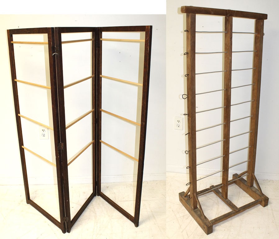 Standing skarn together w a large drying rack - 59 1/2" & 54" tall (1 of 9)