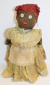 Antique Black jar doll - 12" tall