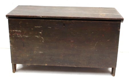 Antique blanket chest in brown paint - 22" tall x 39"x18"