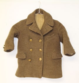 Antique child's wool homecoming coat