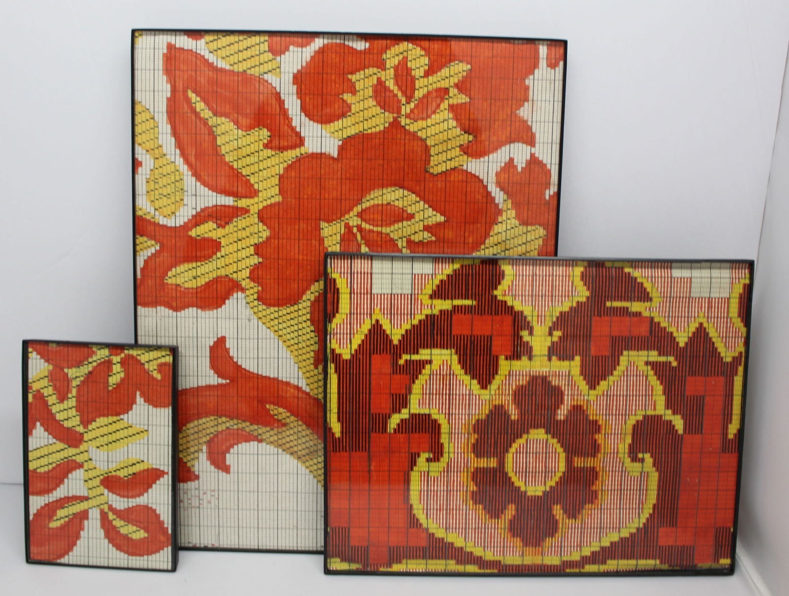 Lot of 3 graphic designs for textiles from The Bates Mill in Lewiston, ME - 6"x4 1/2", 11"'x8 1/2" & (1 of 4)