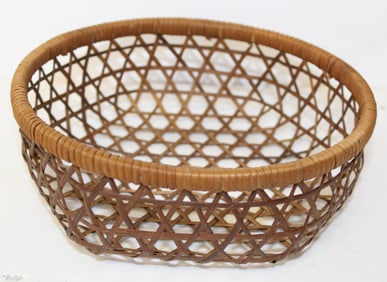 Small antique cheese basket - 7 1/4" diam x 2 1/2" tall