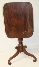 Antique Empire mahogany tilt top candlestand - 28"x23"x18