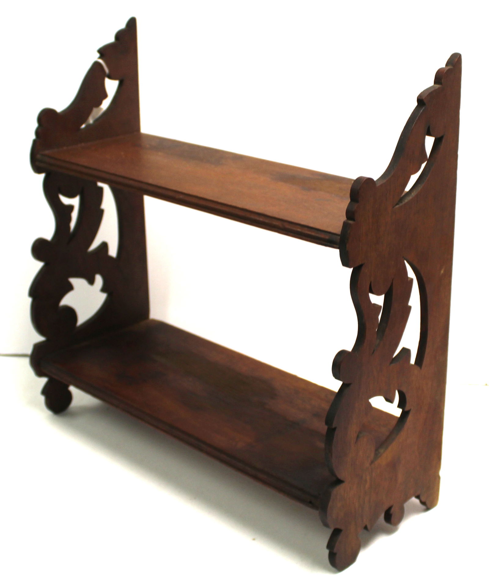 Small Victorian Wall Shelf in Black Walnut - 18" tall x 18 1/2" wide x 7" deep (1 of 3)