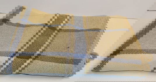 Vintage machine loomed wool blanket - 44"x86"
