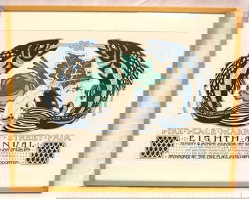 Vintage graphic framed poster "Pike Place Market Street Fair - Eighth Annual" May 1979 - Pike, NH -