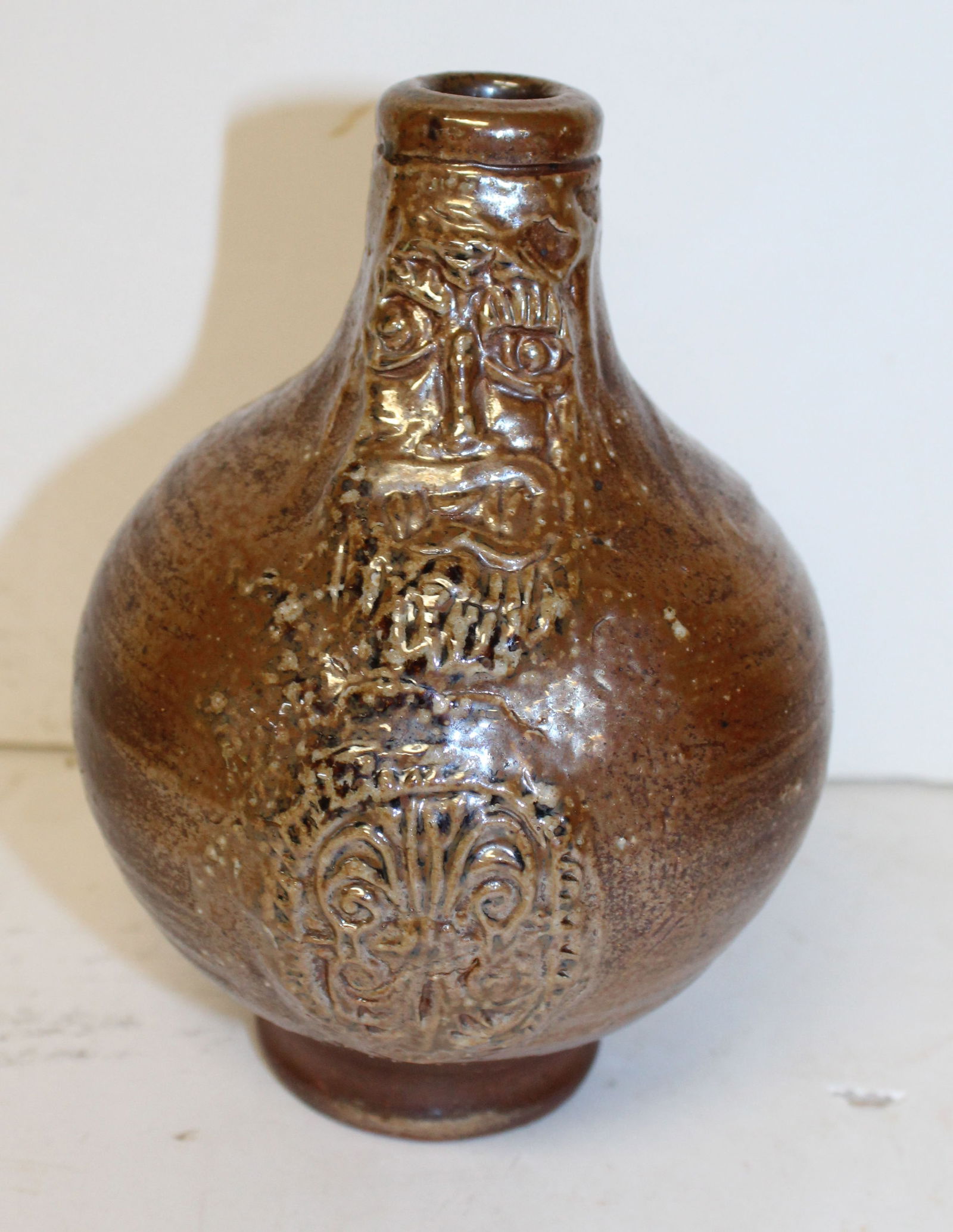 Antique style Bellarmine stoneware jug - 6" tall (1 of 5)