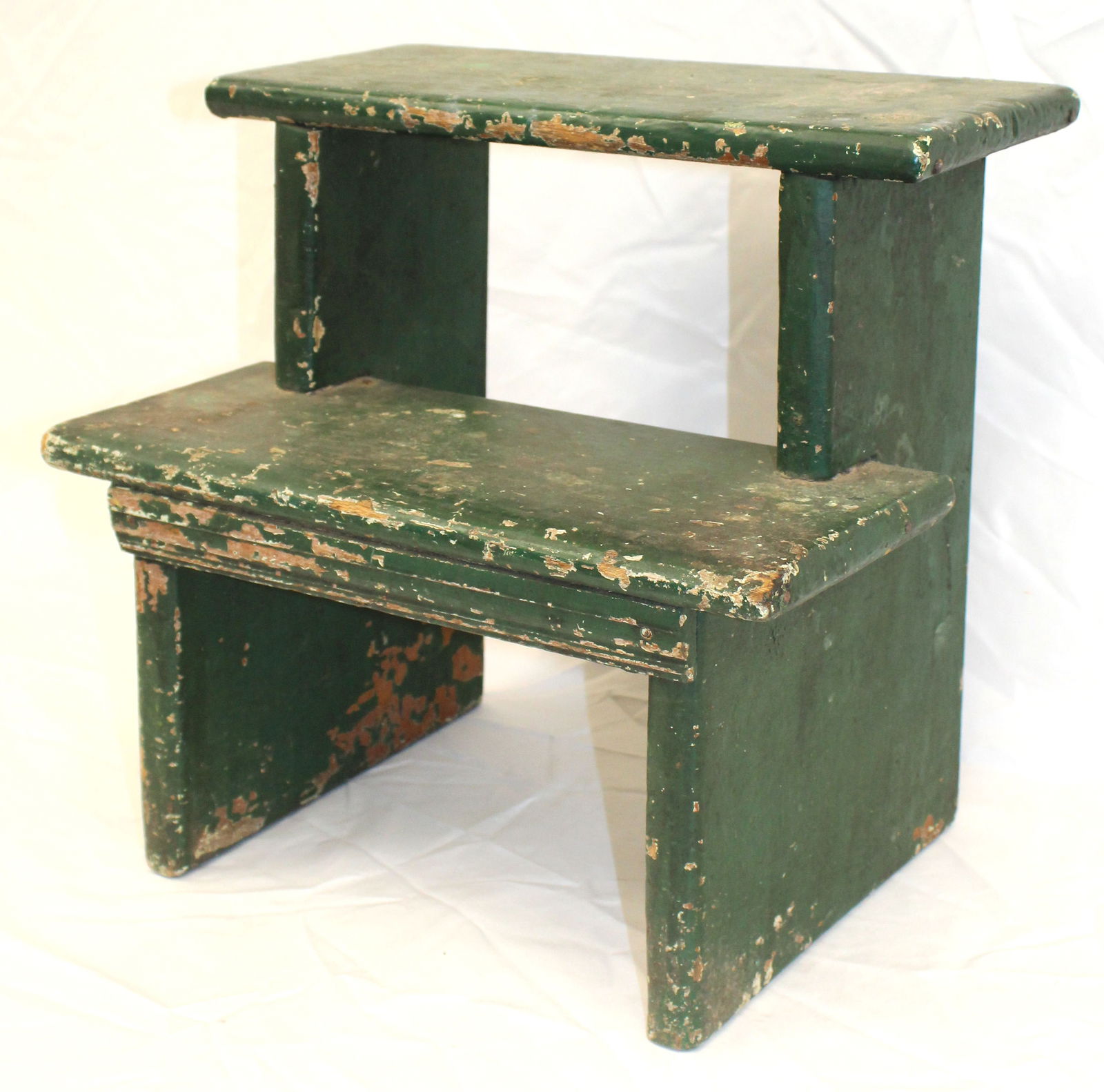 Antique stepstool in Windsor green paint - 15" tall x 16" wide x 11 1/2" deep (1 of 5)