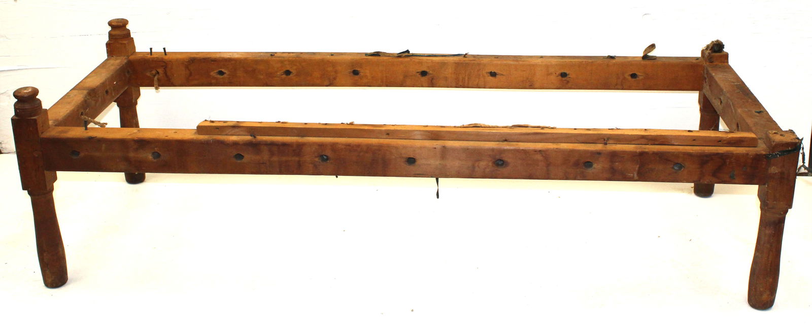 Antique hired man's bed - 14" tall x 65" long x16 1/2" wide (1 of 7)
