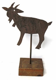 Folk Art sheet iron goat weathervane