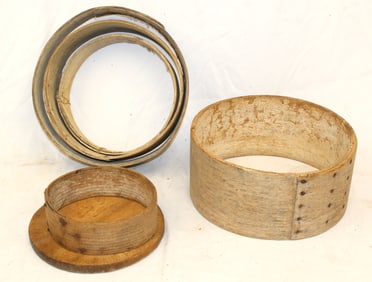 Lot of antique wooden cheese molds
