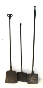 Lot of 3 antique iron peels