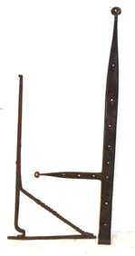 Antique iron crane & hinge