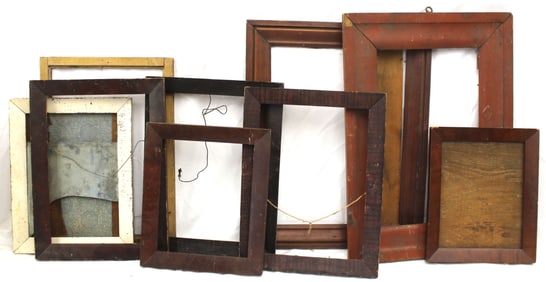 Large lot of wooden frames