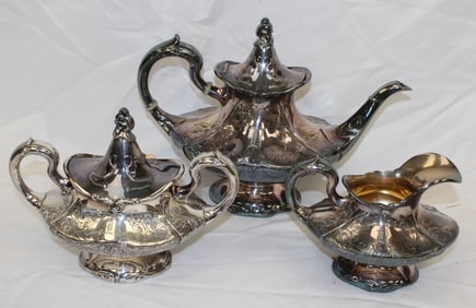 Reed & Barton silverplate 3 pc tea set
