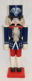 Large wooden painted toy soldier nutcracker - 19" tall