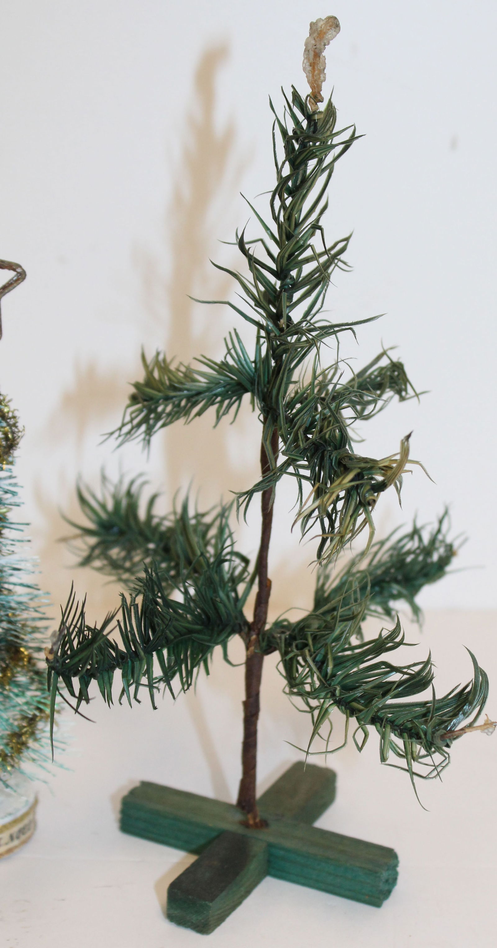 Antique small Christmas feather tree - 8 1/2" tall (1 of 4)