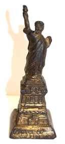 Antique cast iron Statue of Liberty still bank - 6" tall