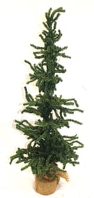 Vintage Christmas tree in burlap base - 36" tall