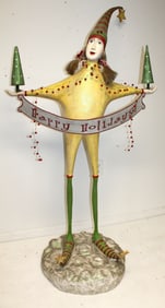 Rare Dept 56 Patience Brewster Christmas Krinkles Life Size Star Elf Store Display - 5'5" tall x 38"