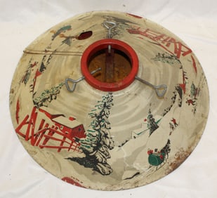 Vintage Christmas tree stand - 6" tall x 20" diam