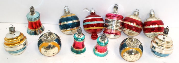 Lot of vintage glass Christmas ornaments