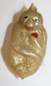Antique glass Monkey Christmas ornament - 3"