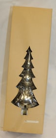 Fancy antique glass Christmas tree topper in orig box - 11 1/2" tall
