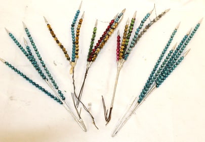 Lot of antique glass bead icicles