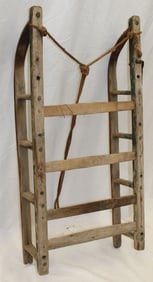 Primitive antique wooden sled - 36" x 17" x 7 1/2"