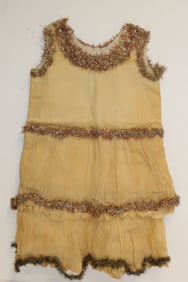 Vintage/antique crepe paper & tinsel girl's party dress/costume