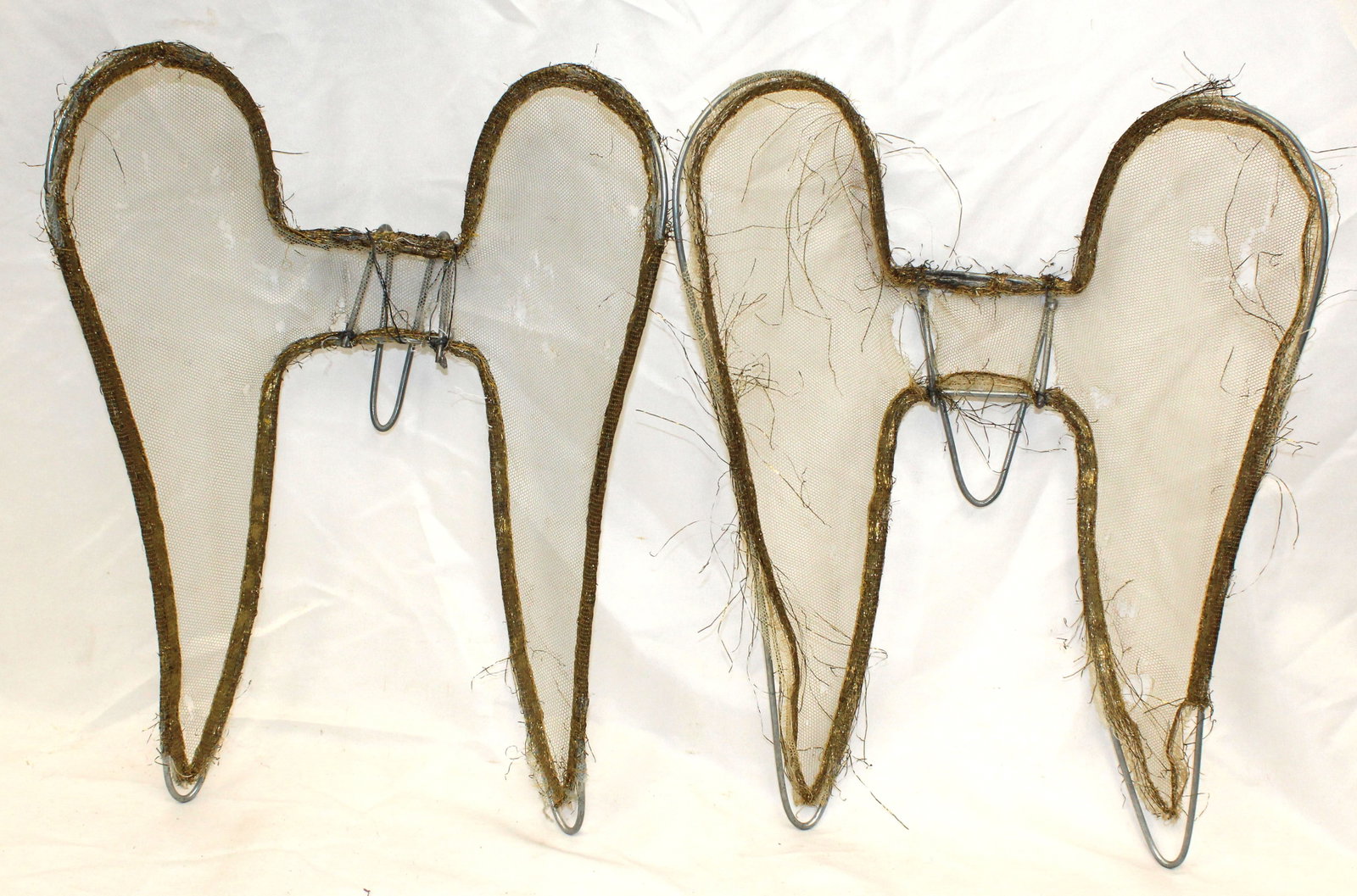 Pr of small antique procession wings - 12"x16" - Children wore these: Pr of small antique procession wings - ex Nina Hartmann collection - 12"x16" - Children wore these handmade, hand sewn wings in church for Christmas processions - In Nina Hartmann's Christmas book she