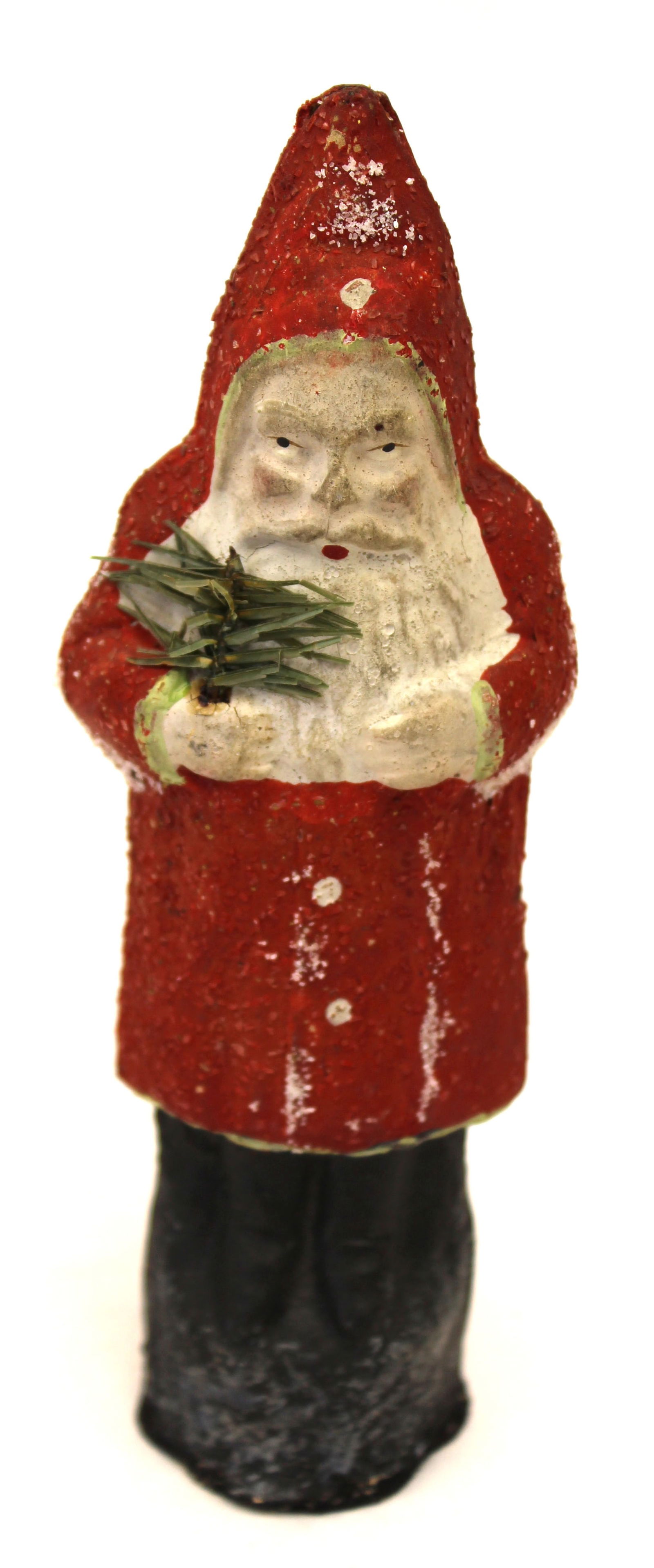 Antique German Belsnickle in red coat - 6 1/2" tall (1 of 9)