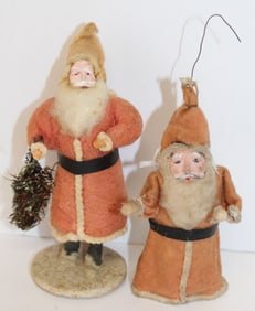 Lot of 2 vintage Japanese Santas - 4" & 5"