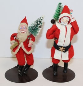 Lot of 2 vintage Japanese Santas - 5" & 6"