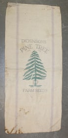 Antique/vintage Dickson's Pine Tree Farm seed bag - 36" tall