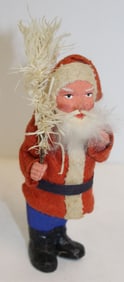 Vintage Japanese Santa candy container - 5" tall