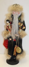Artisan Christmas "Asian St. Nicholas" by local Fitzwilliam, NH artist Sybile Leary (now deceased) -