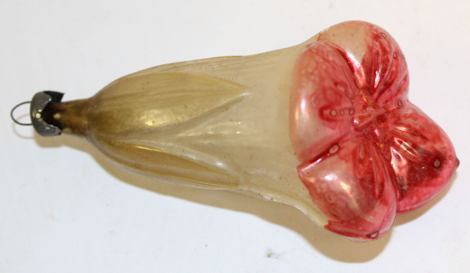 Antique glass flower Christmas ornament - 4": Antique glass flower Christmas ornament - 4"