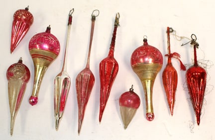 Lot of vintage/antique glass Christmas ornaments