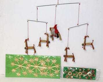 Scandinavian Christmas mobile of goats