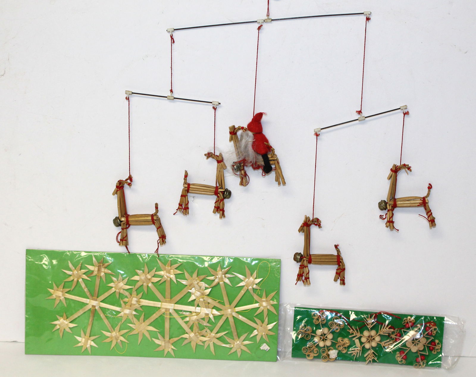 Scandinavian Christmas mobile of goats: Scandinavian Christmas mobile of goats