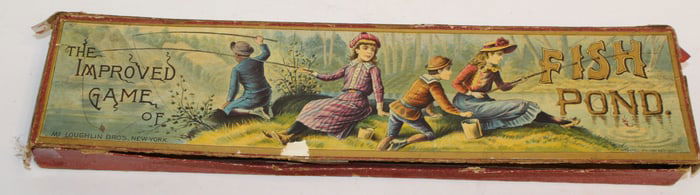 Vintage orig boxed "The Improved Game of Fish Pond"