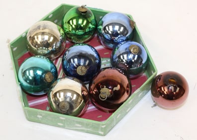 Lot of vintage small glass Japanese kugels - 2 1/2"