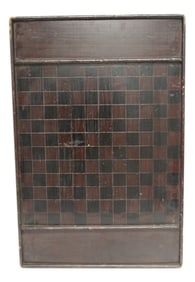Antique gameboard in red & black - 28"x 18 1/2"