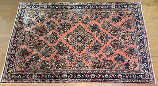 Semi-antique Sarouk Oriental Rug - 4' x 6'5"