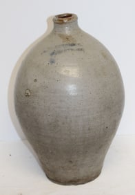Large antique stoneware ovoid jug - 17" tall